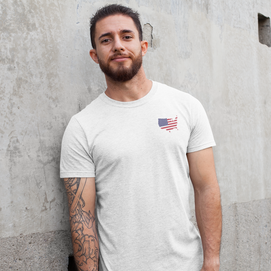 Officially American USA Flag Corner (Tee Shirt)