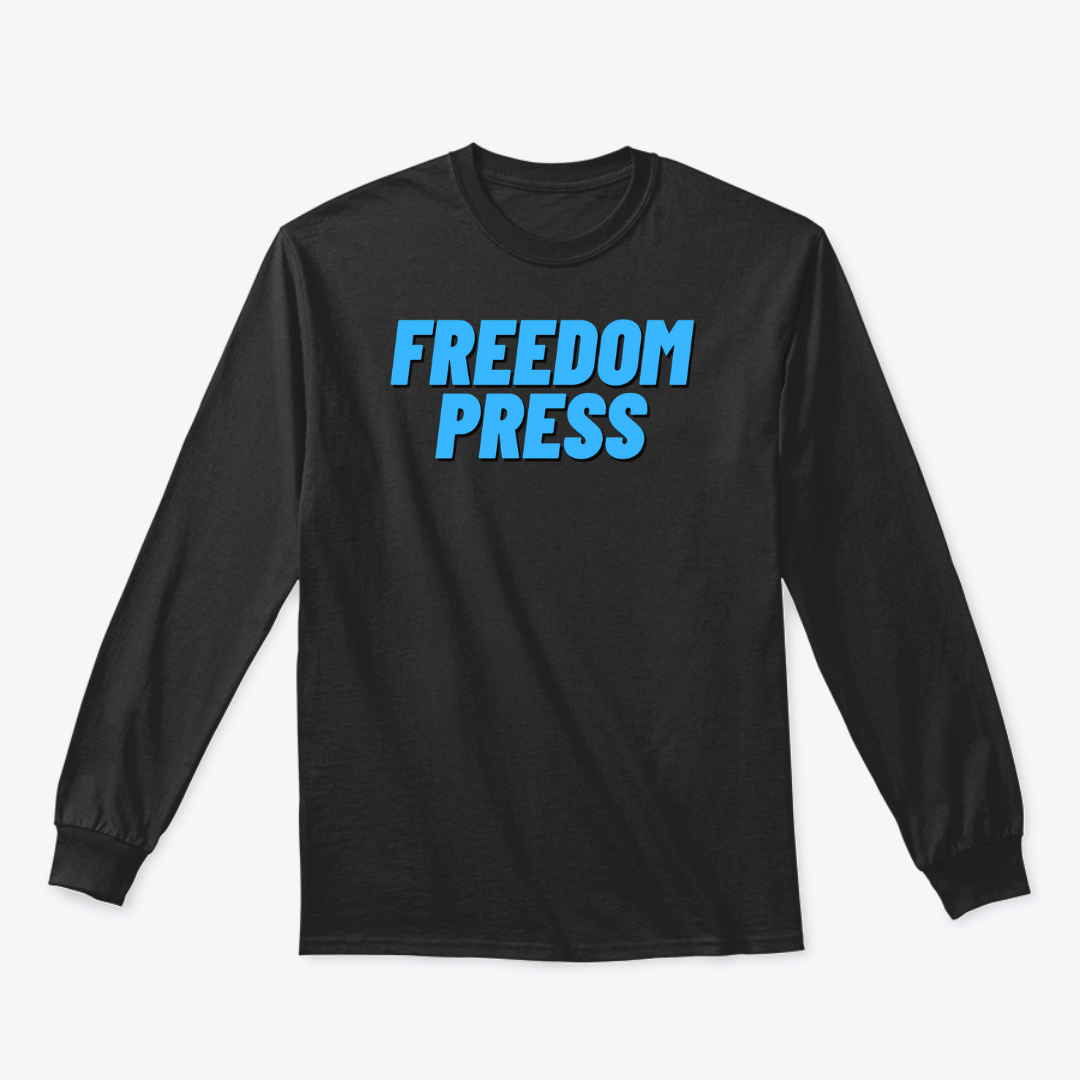 Freedom Press (Writing - Blue) Long Sleeve