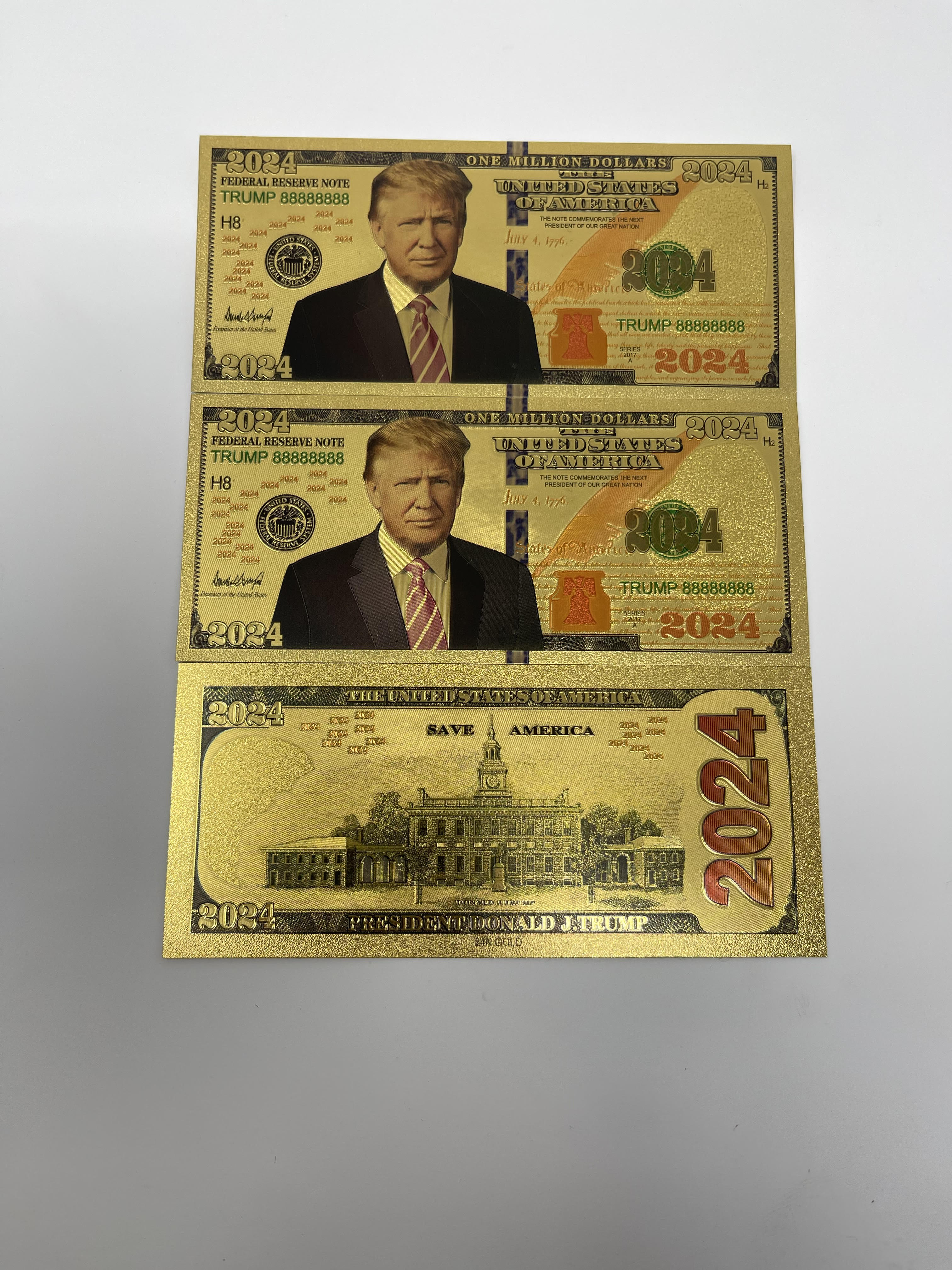 Gold Foil Trump Bill
