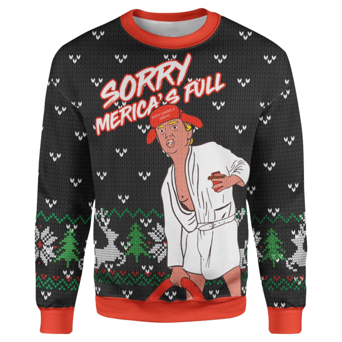 Sorry Merica's Full Christmas Sweater