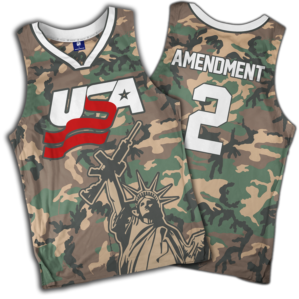 Camo 2nd Amendment Basketball Jersey