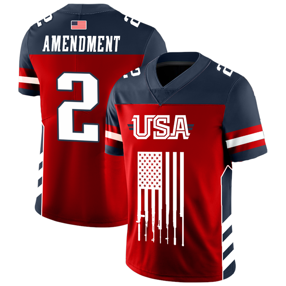 USA 2nd Amendment Football Jersey