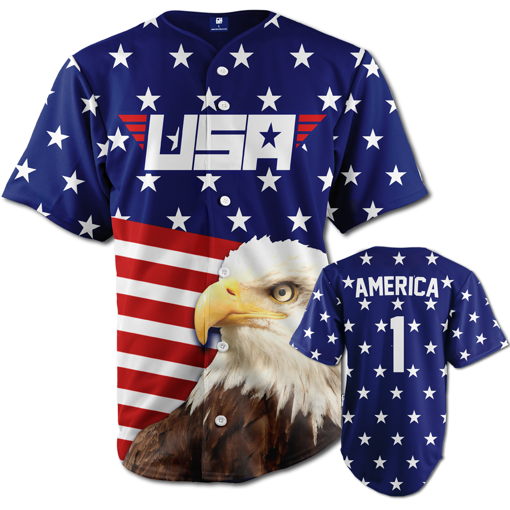 Eagle #1 America Baseball Jersey