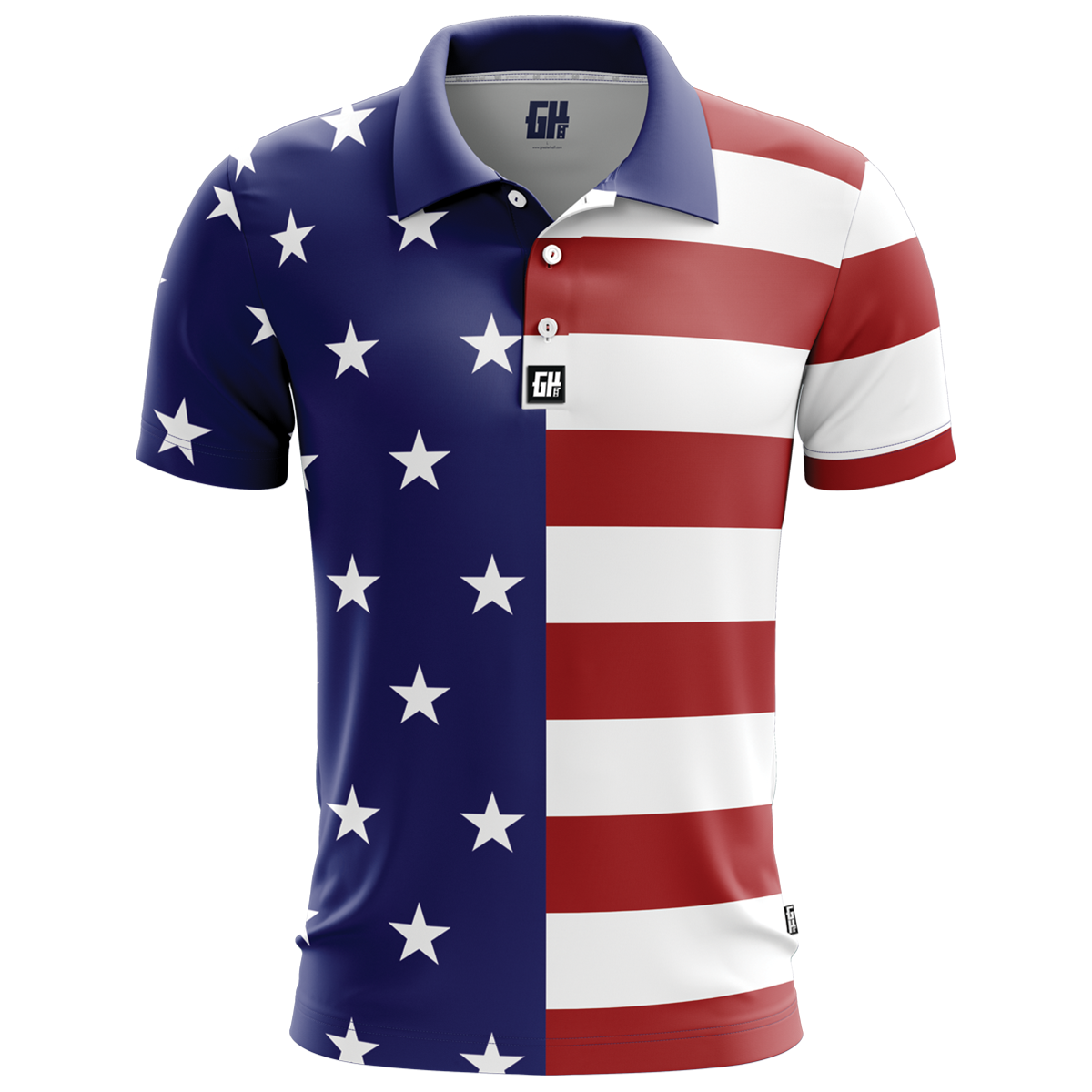 USA Flag Golf Polo